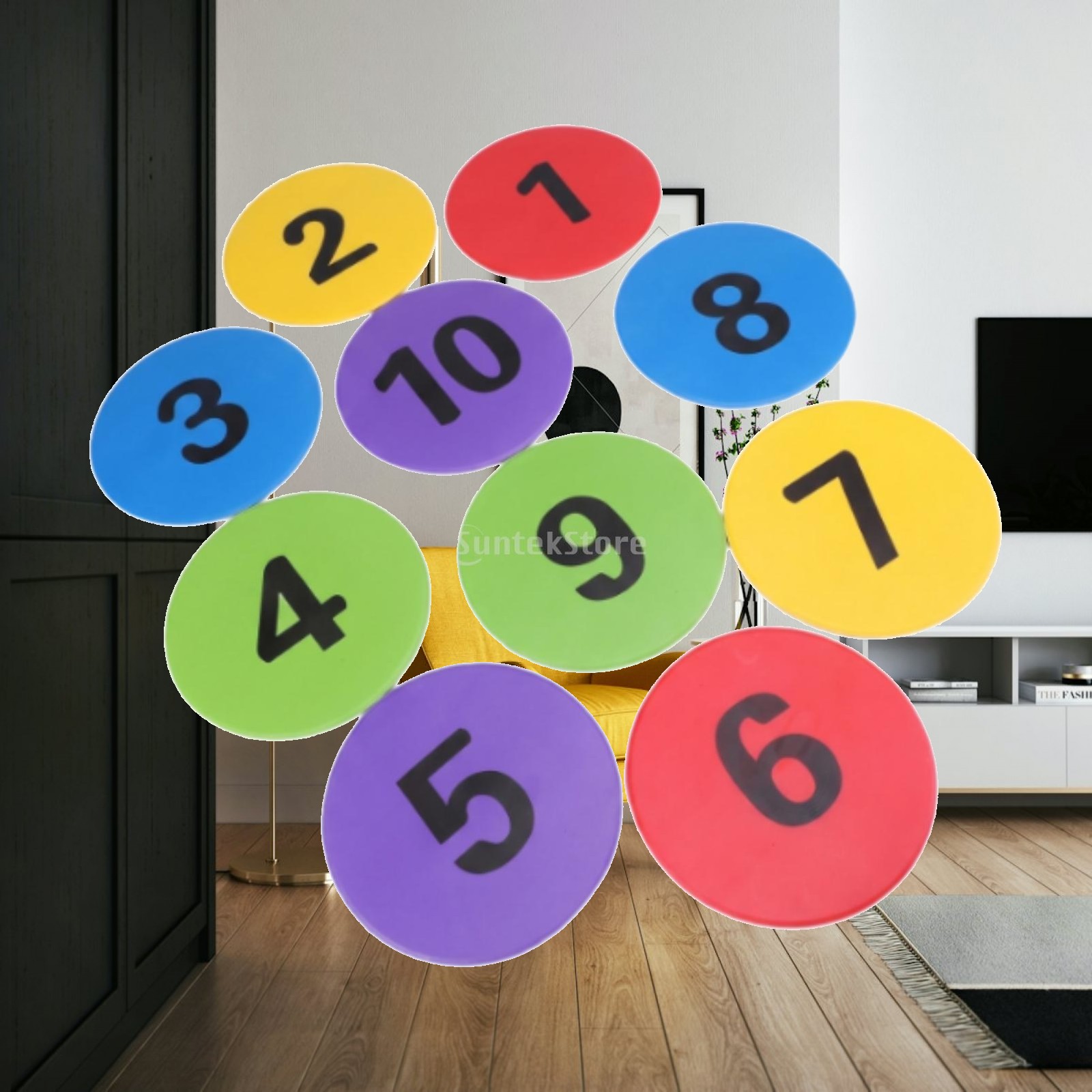 Speed Agility Dots - Platte behendigheidstrainingsmatten, antislip poly-dot vloermarkeringen voor